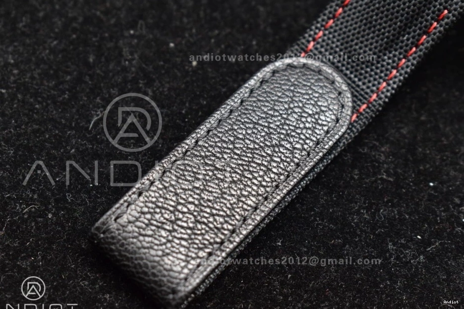 Dial DIW Carbon VSF Best Black 474 Edition VS Black Submariner Strap 1:1 Nylon Red on SunProtective 0812